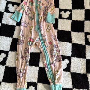Little Sleepies Pink and Teal Mermaid Pajama Set